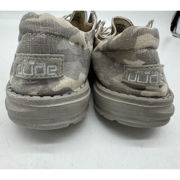 Hey Dude Wendy Funk Cloud Camo Sneakers Womens 10 Gray Slip-On Casual Flats - Picture 10 of 14